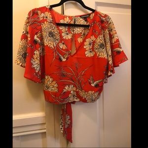 Coral Express top with open back and tie, Small